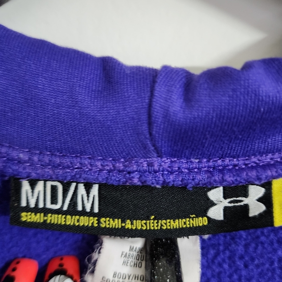 Under Armour Women's Purple Zip-Up Hoodie Sweater Medium Athleisure Casual Gorp - Picture 9 of 11